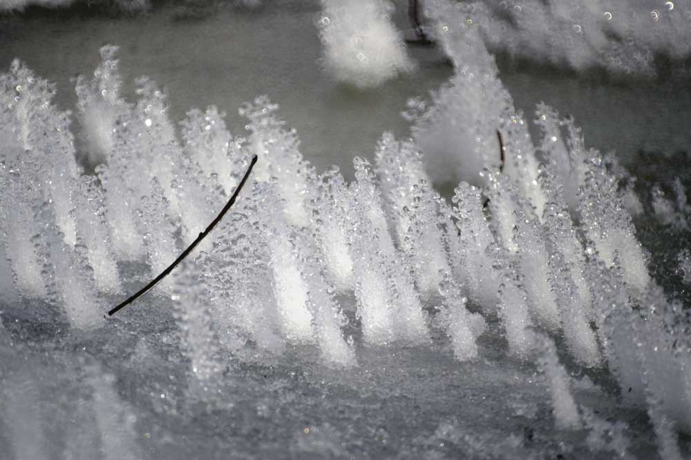 Growing icicles