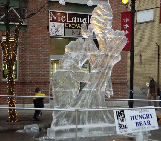 Ice hungry bear